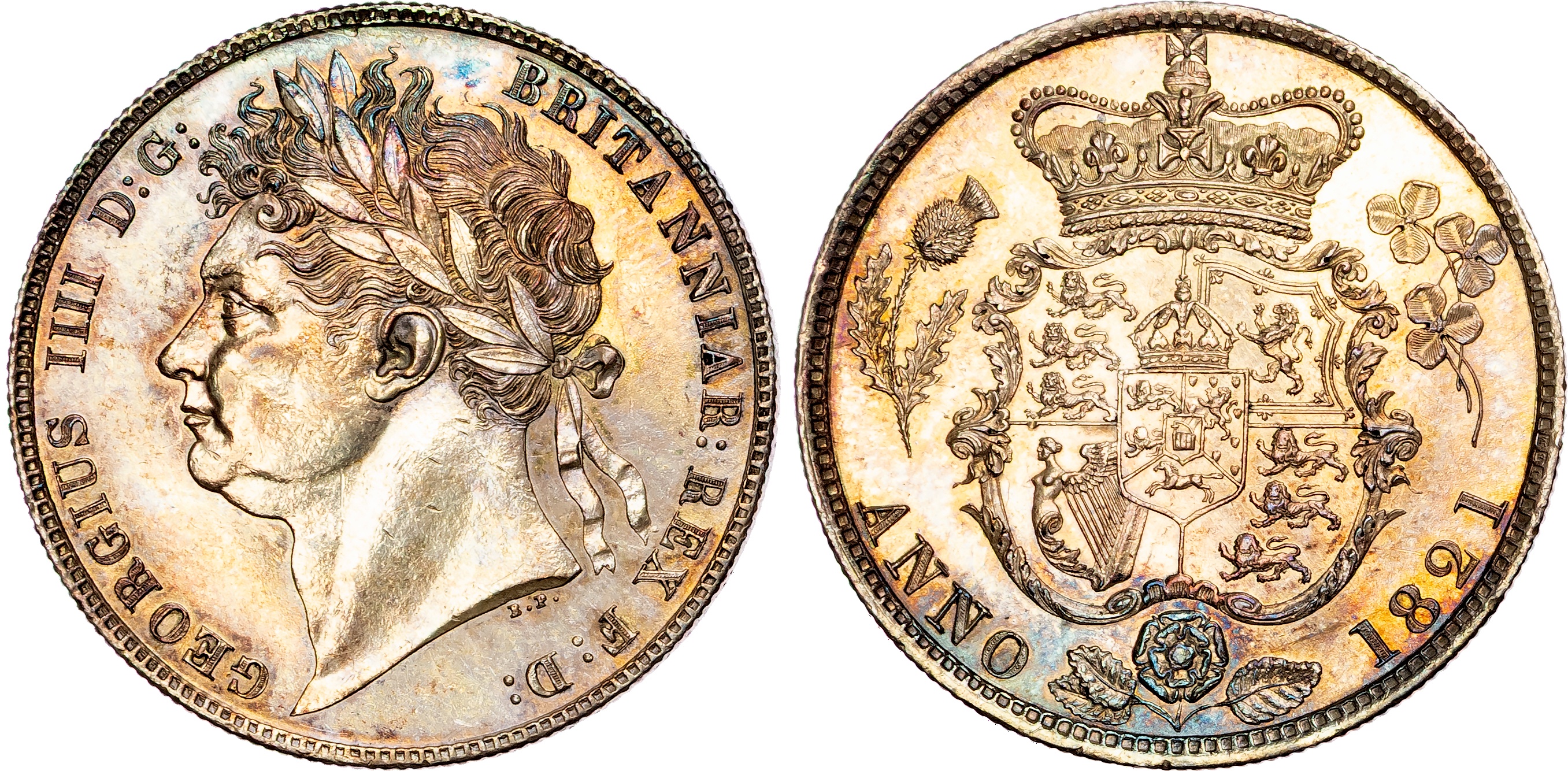 George IV (1820‐1830), AR Halfcrown, 1821.