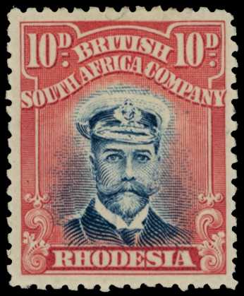 1913-17 10d Head Die II, perf 14. Large...