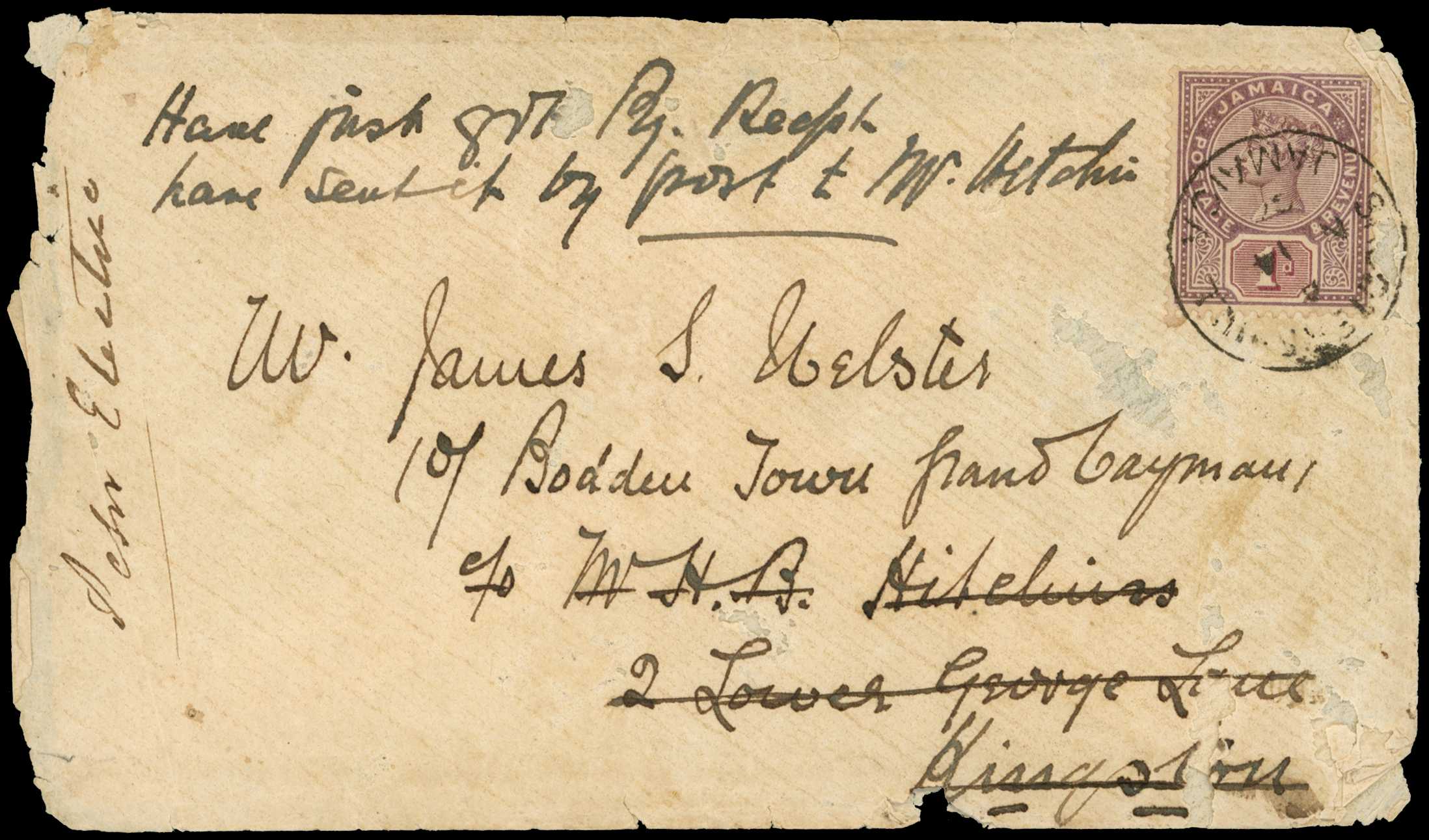 1890 Incoming cover from Shooters Hill,...