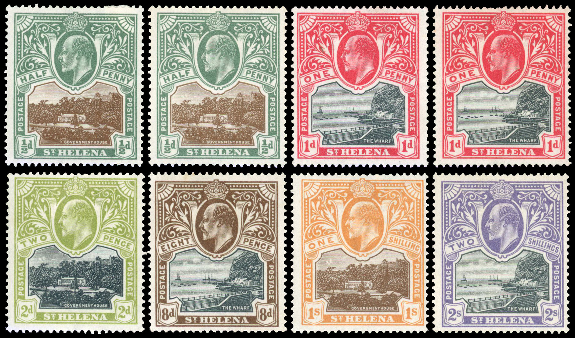 St Helena SG 55-60, 55w mint