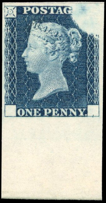 GB SG DP20b 1840 1d Rainbow Trial in blue
