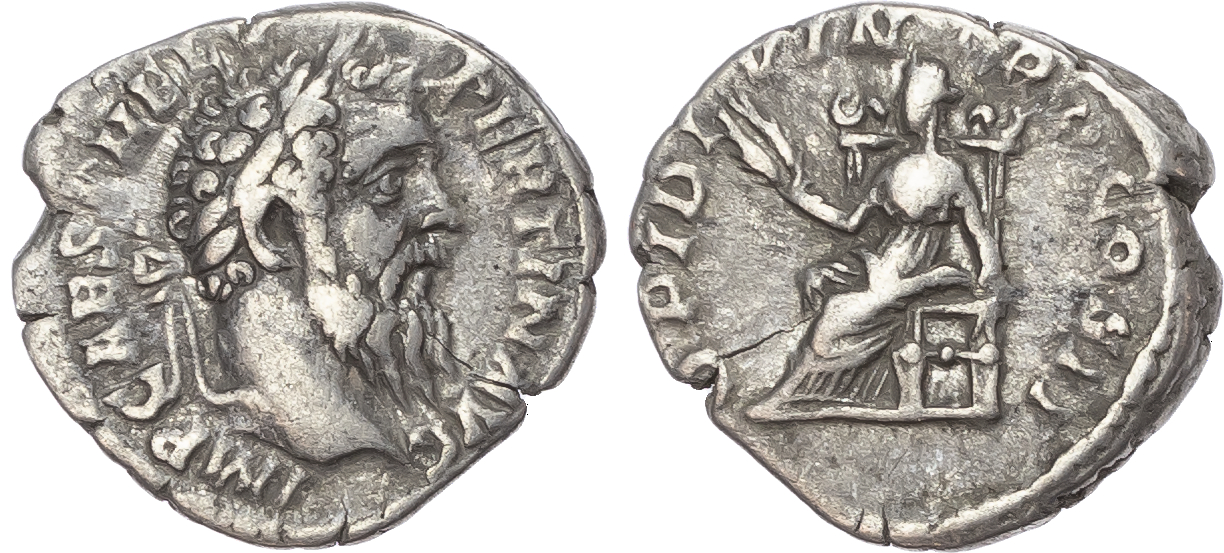 Pertinax (AD 193) AR Denarius, Rome, 3.37g.