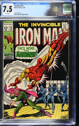 Iron Man #10 CGC 7.5 "Once More...the Mandarin!" (Marvel Comics, 1969) White Pages
