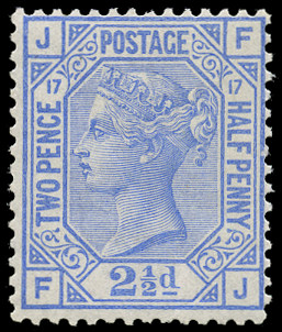 GB 1880 SG142 Pl.17 Mint unused o.g. example (FJ)