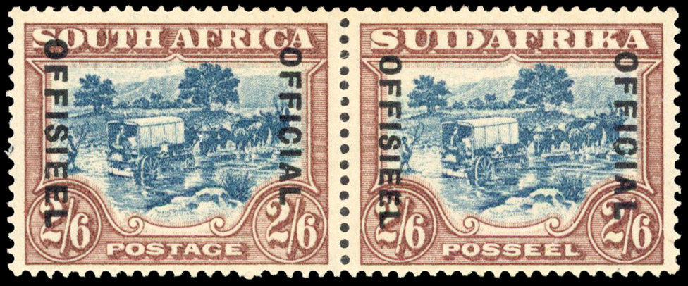 South Africa SG O19b pair mint
