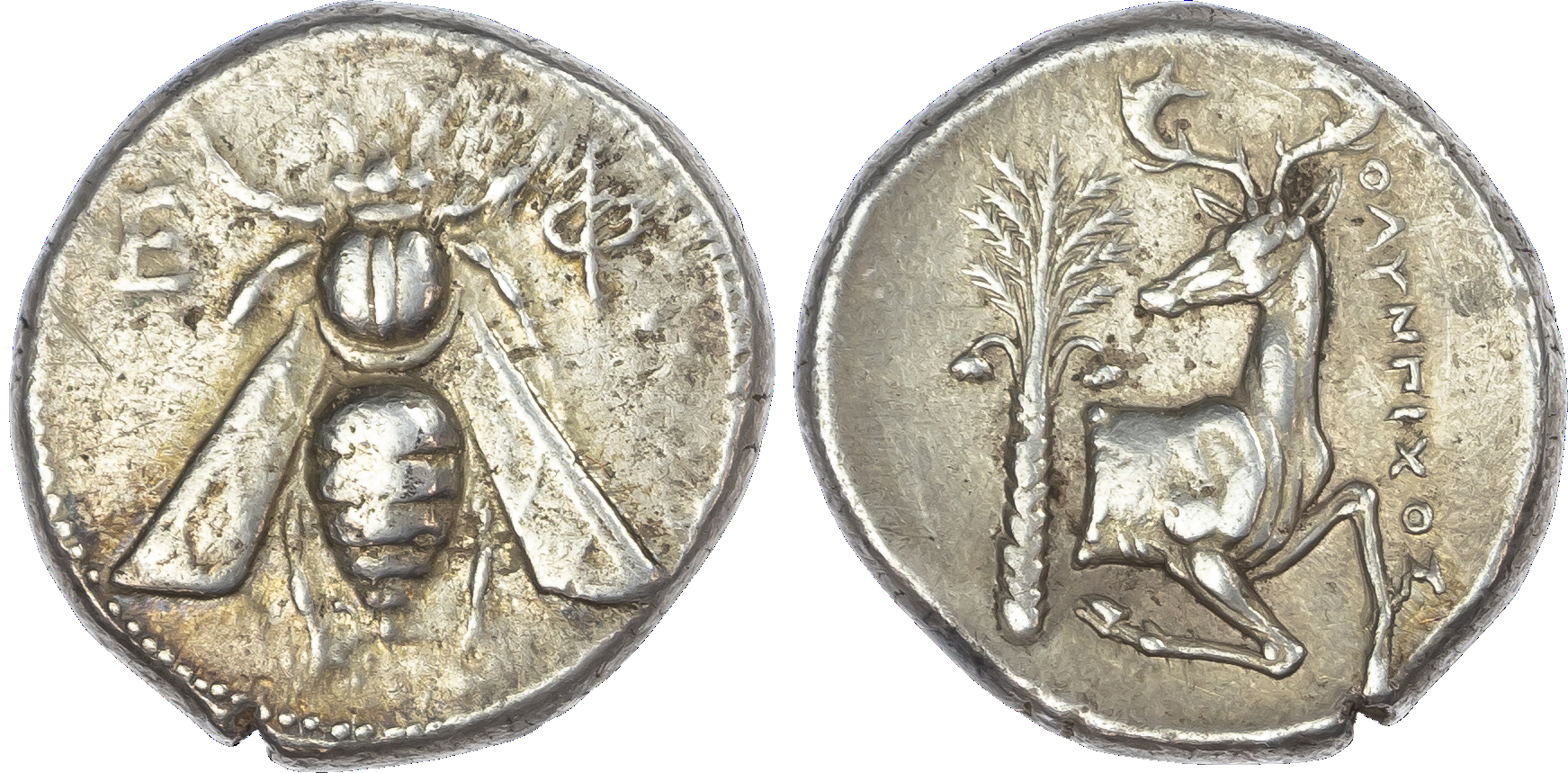 Ionia, Ephesos (c. 390‑325 BC) AR Tetradrachm, Olympichos, magistrate, c. 340‑325 BC, 15.20g.