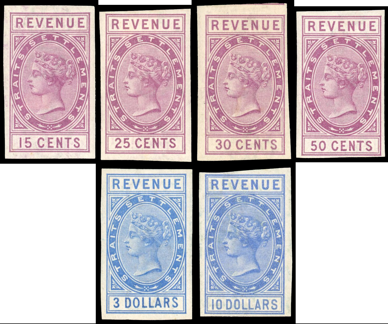 Straits Revenues 1881 Plate Proofs