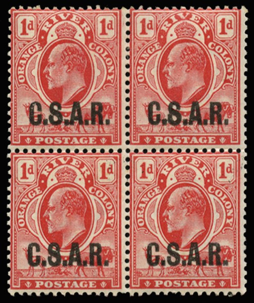 Railway Official. 1905 1d scarlet, opt "CSAR" (type...