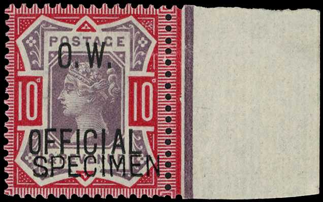 1902 10d dull purple and carmine (O.W....