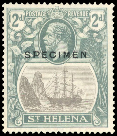 St. Helena SG 100as Broken Mast Specimen