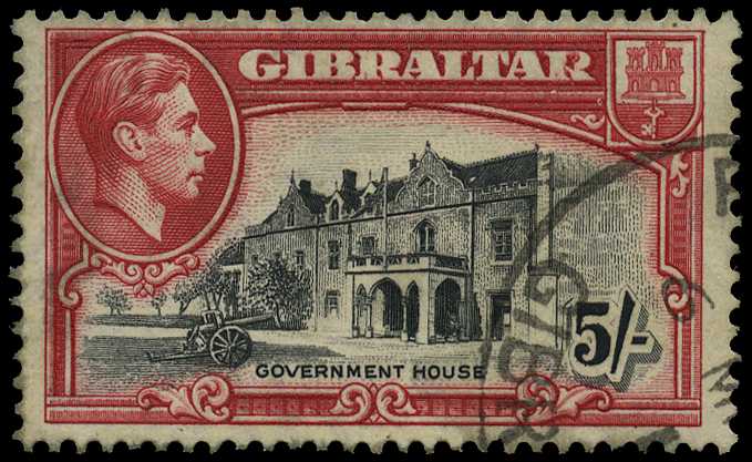 1951 printing of the 5/- with R9/4 broken...