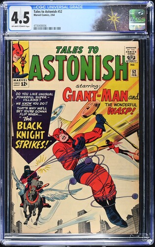 Tales to Astonish #52 CGC 4.5 Origin & 1st appearance of the Black Knight, Professor Nathan Garrett (Marvel Comics, 1964)
