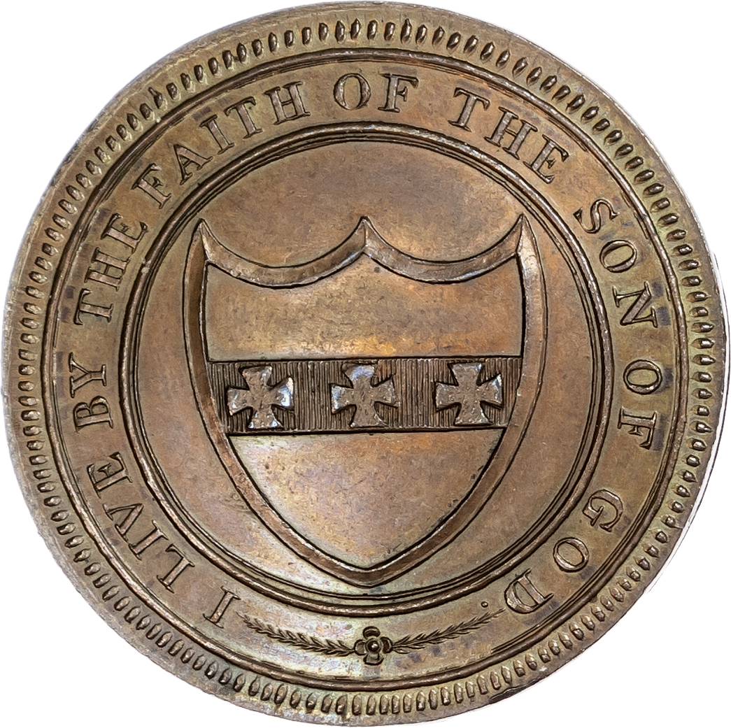 London, National Series, Isaac Newton Halfpenny 1793