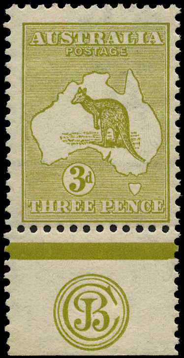 1913 First Watermark: 3d olive Die I,...