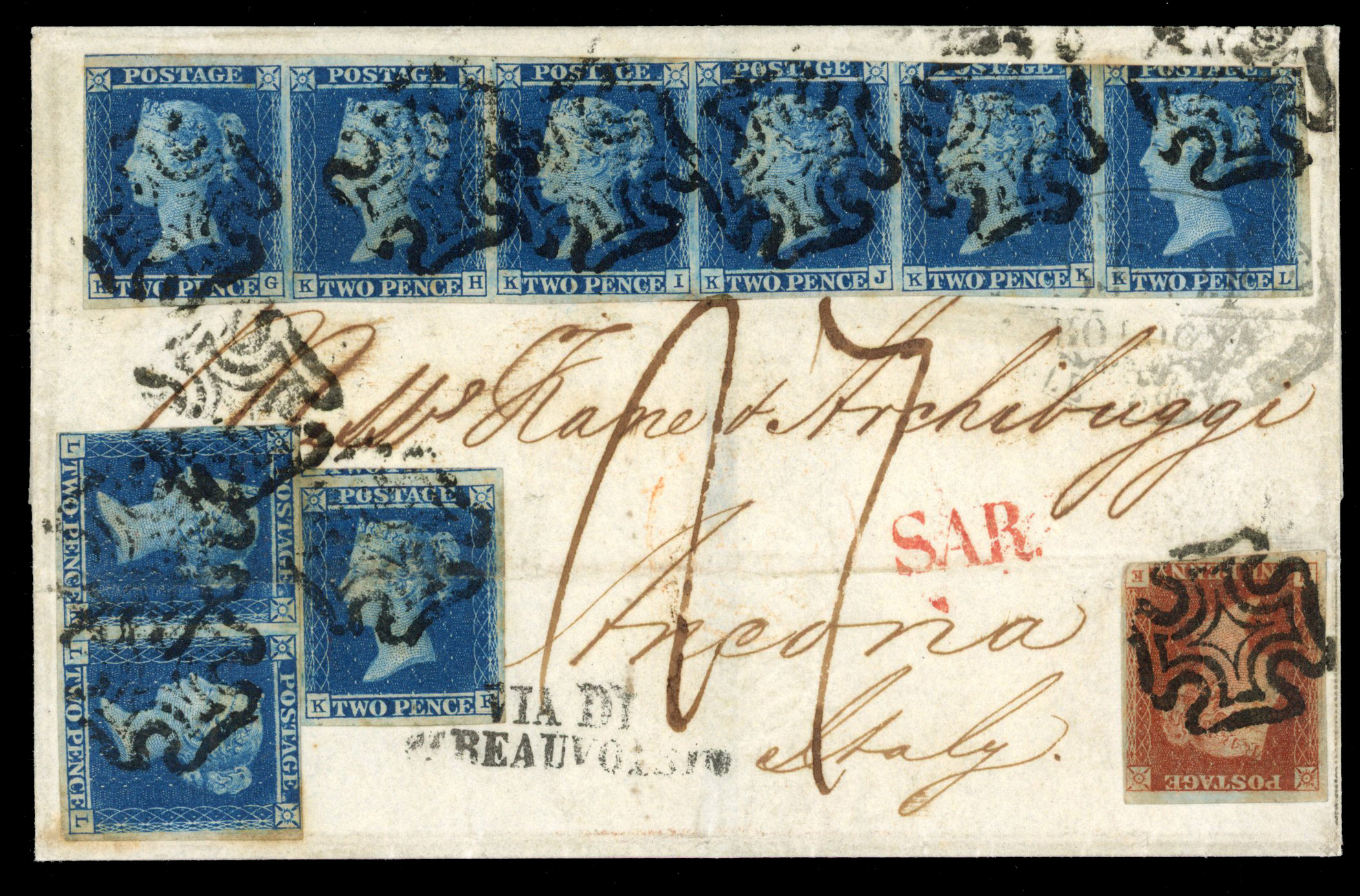 GB: 1842 wrapper to Italy