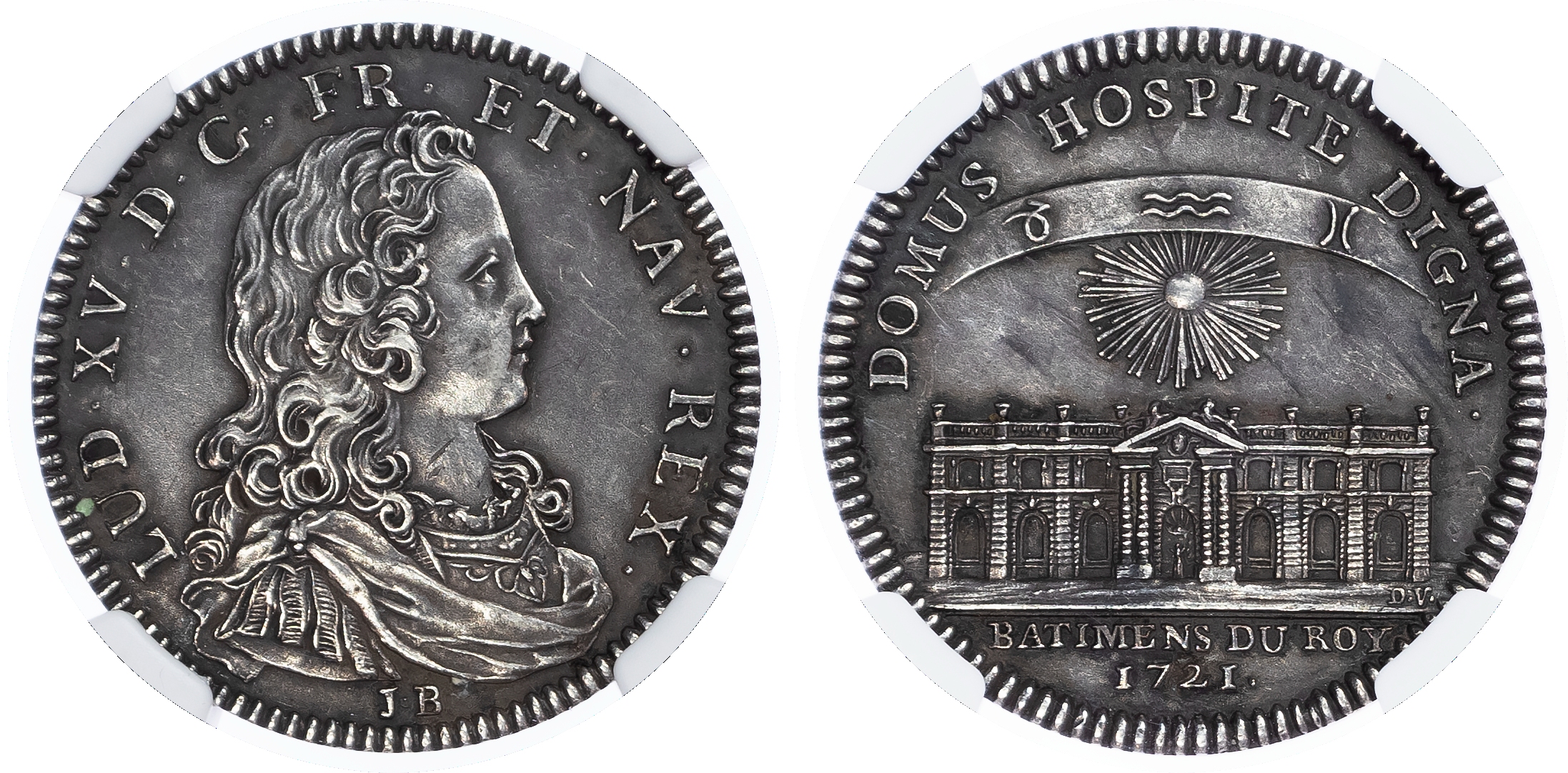 France. Louis XV AR Jeton for Luxembourg Palace. 1721. 