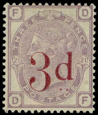 1883 3d on 3d lilac, large part o.g....