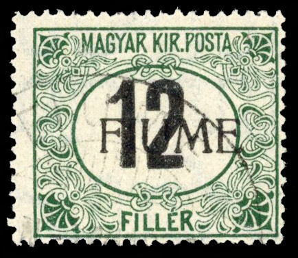 Italy Fiume 1918 overprinted Hungarian 12f postage due cto used