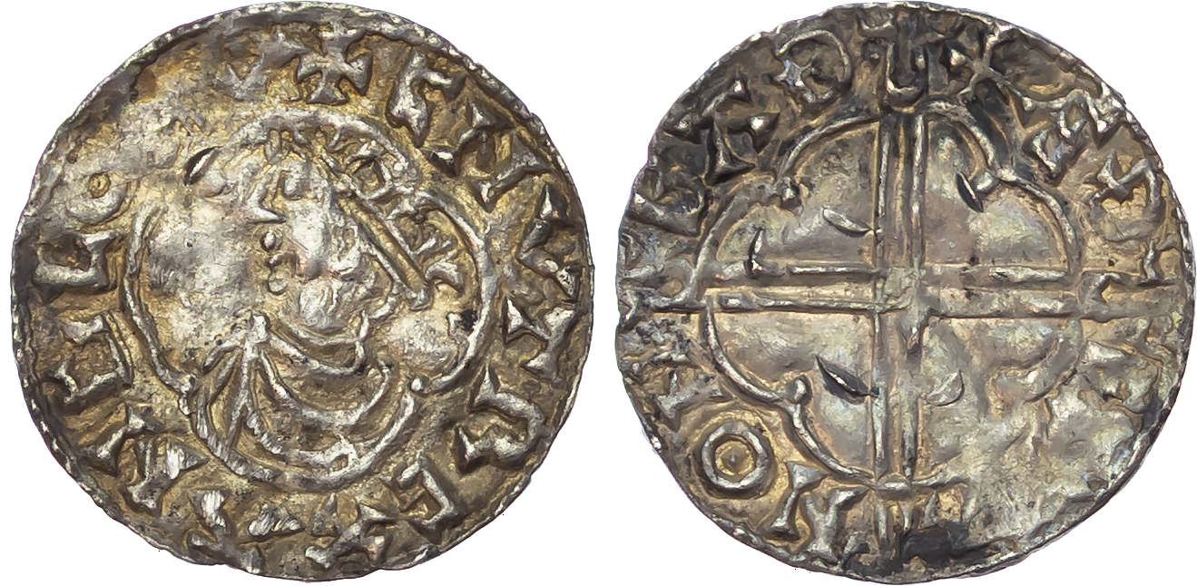 Cnut (1016‑1035), AR Penny, Quatrefoil Type (c. 1017‑1023), Bath mint, Aethelstan as moneyer