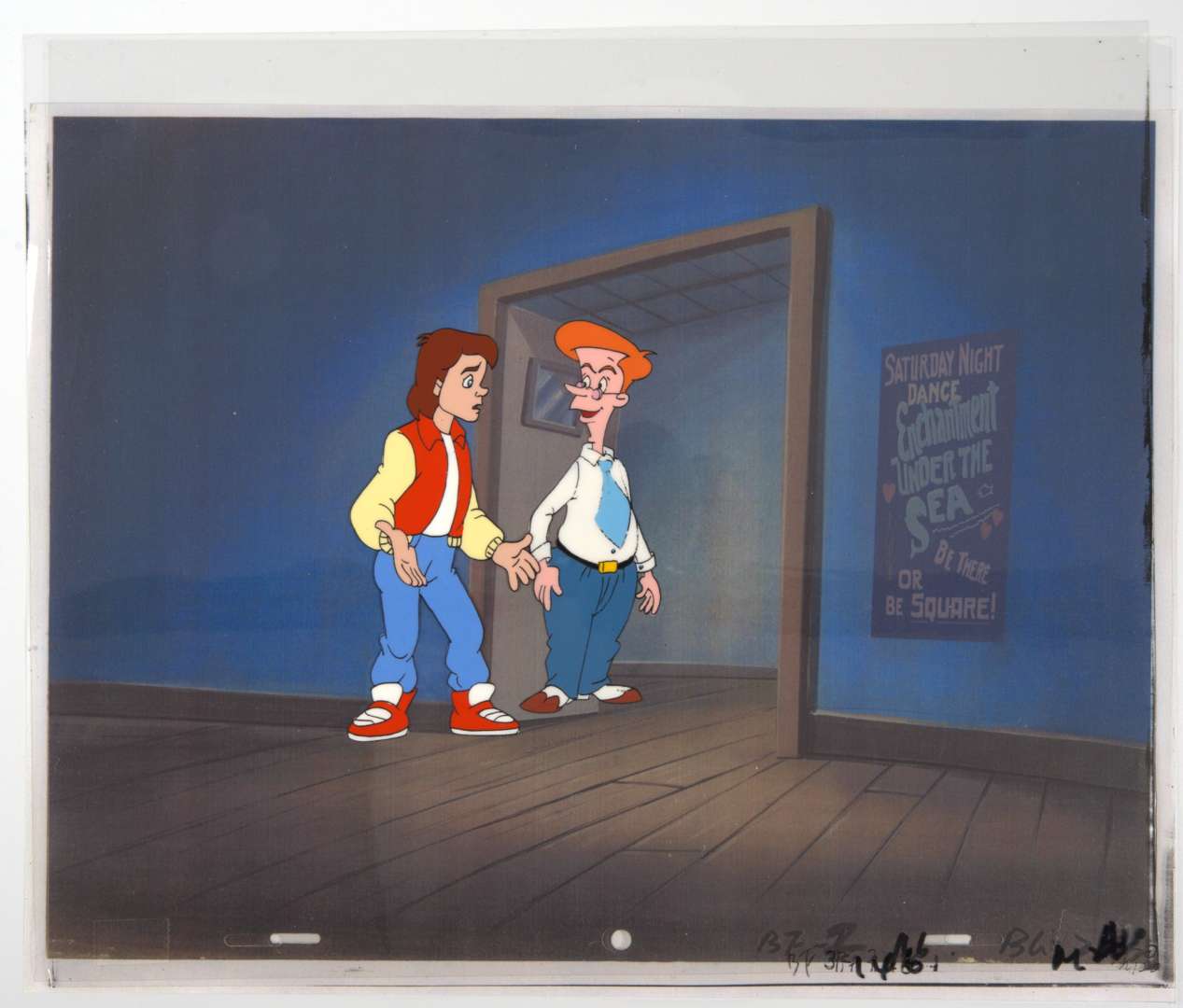 Back To The Future The Animated Series Original Hand Painted Production Cels (Universal Cartoon Studios, 1991-1992) Total 3