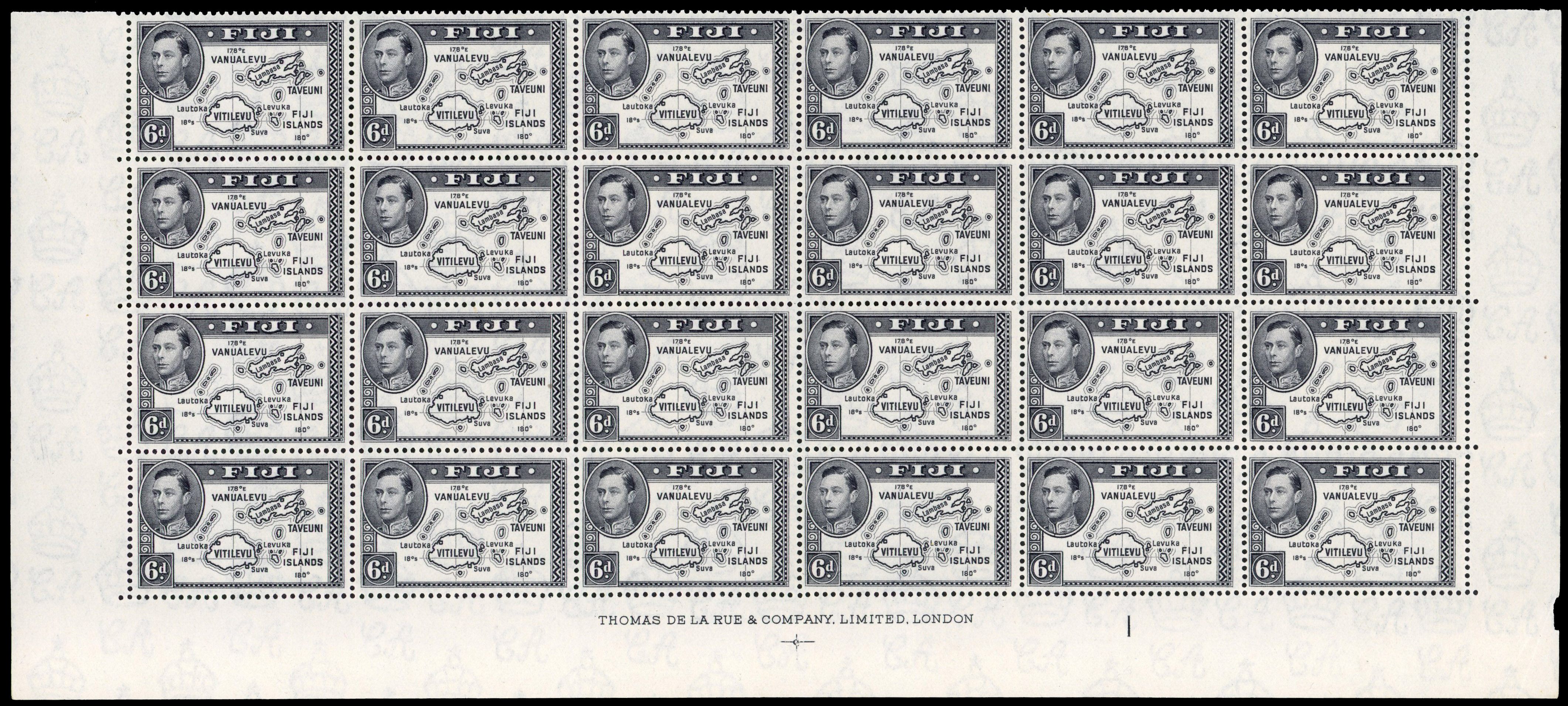 Fiji SG 261a block mint