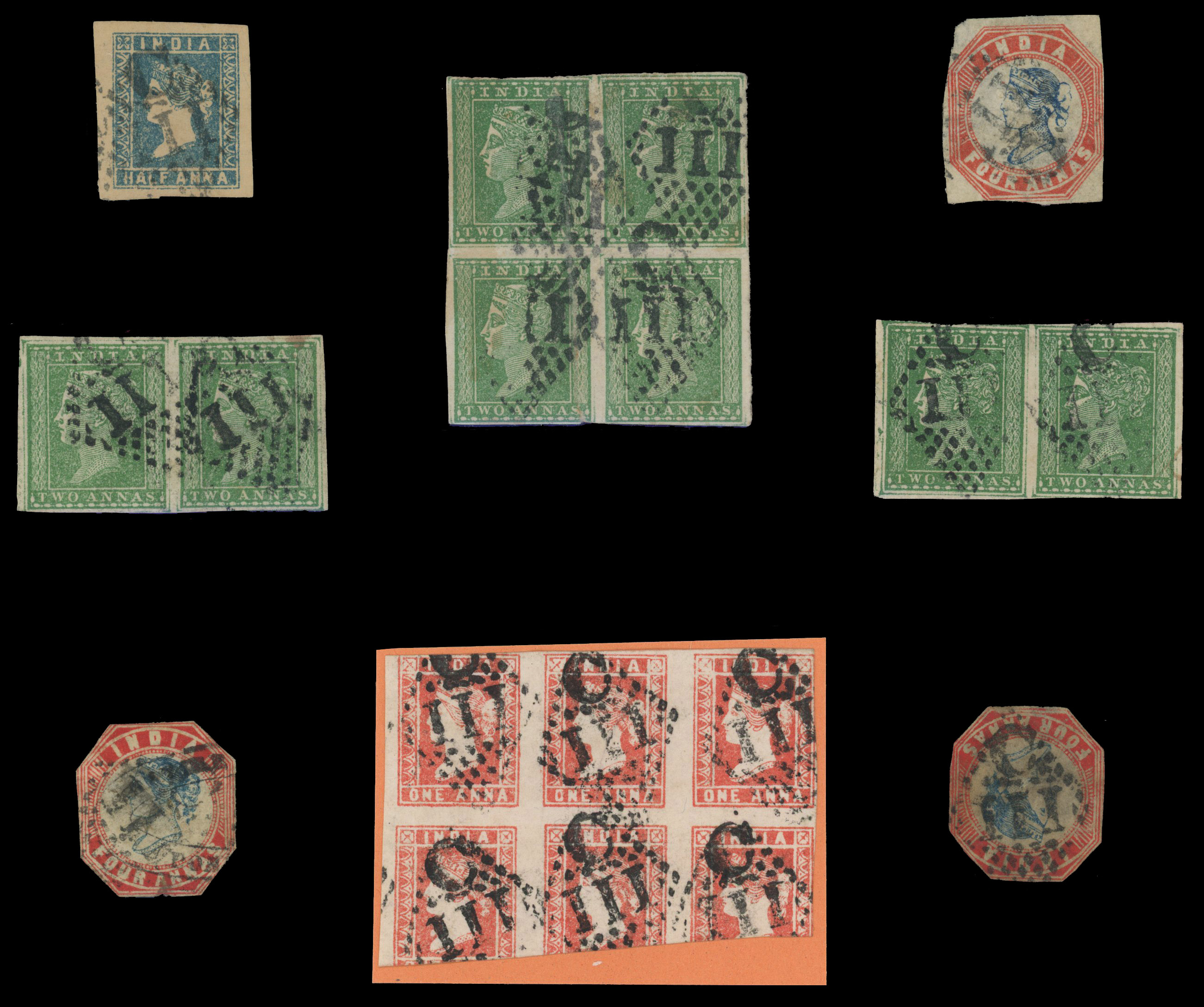 India Used Abroad in Pondicherry SG 6-31 group