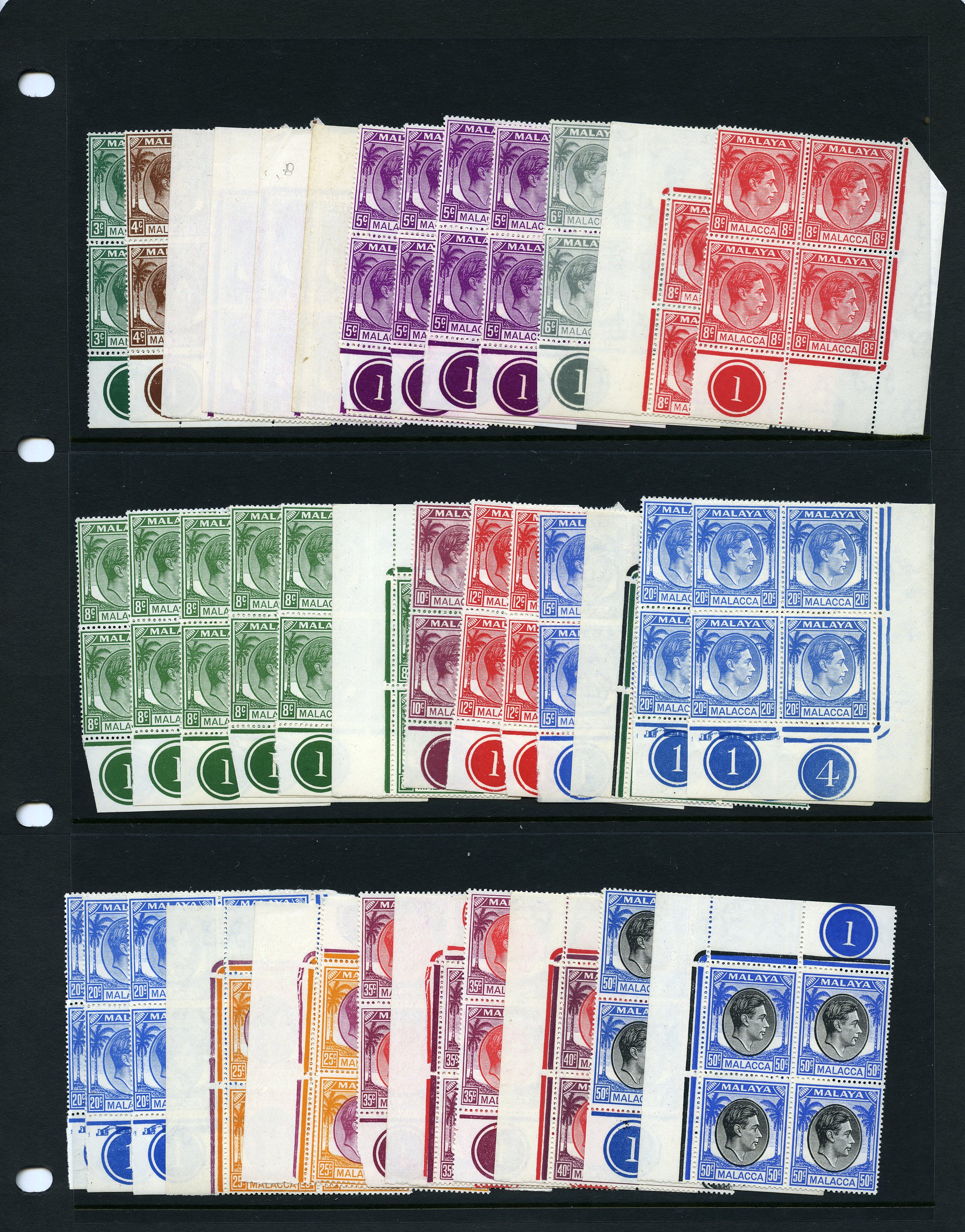 1949-52 Plate blocks, unmounted o.g., an...
