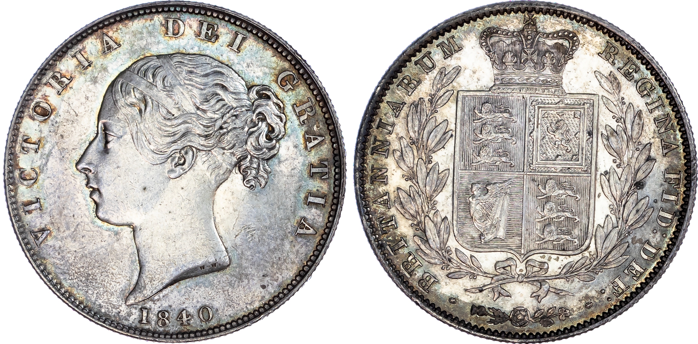 Victoria (1837-1901), Halfcrown, 1840