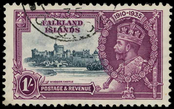 1935 Jubilee 1/- with part (South) Georgia...
