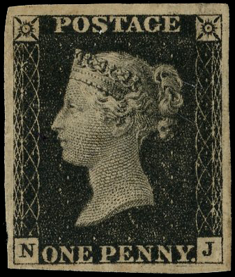 Great Britain 1840 1d black Plate 1b...