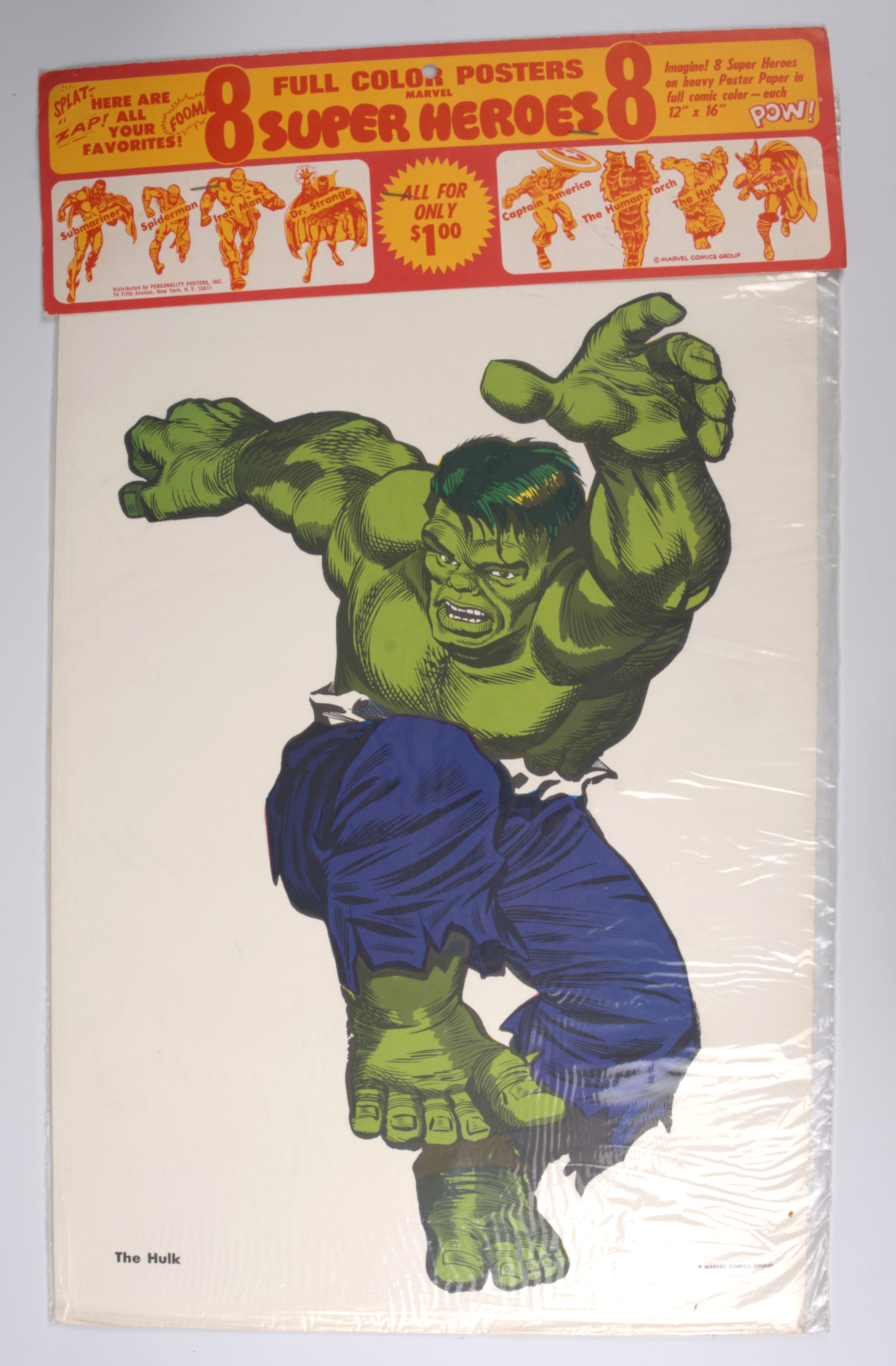 Unopened Merry Marvel Marching Society (MMMS) 8 Full Colour Poster Set (Marvel, 1966)