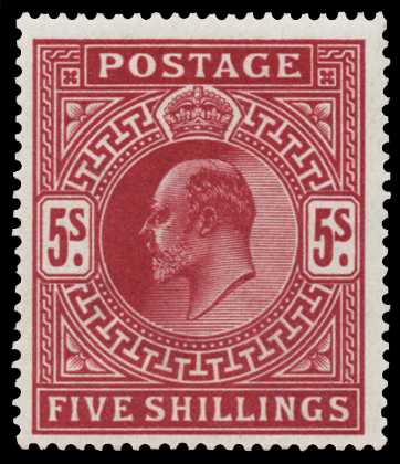 1902 5s Bright carmine. Very fine and...