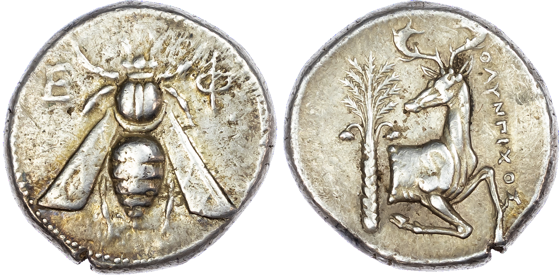 Ionia, Ephesos (c. 390-325 BC) AR Tetradrachm, Olympichos, magistrate, c. 340-325 BC, 15.20g.