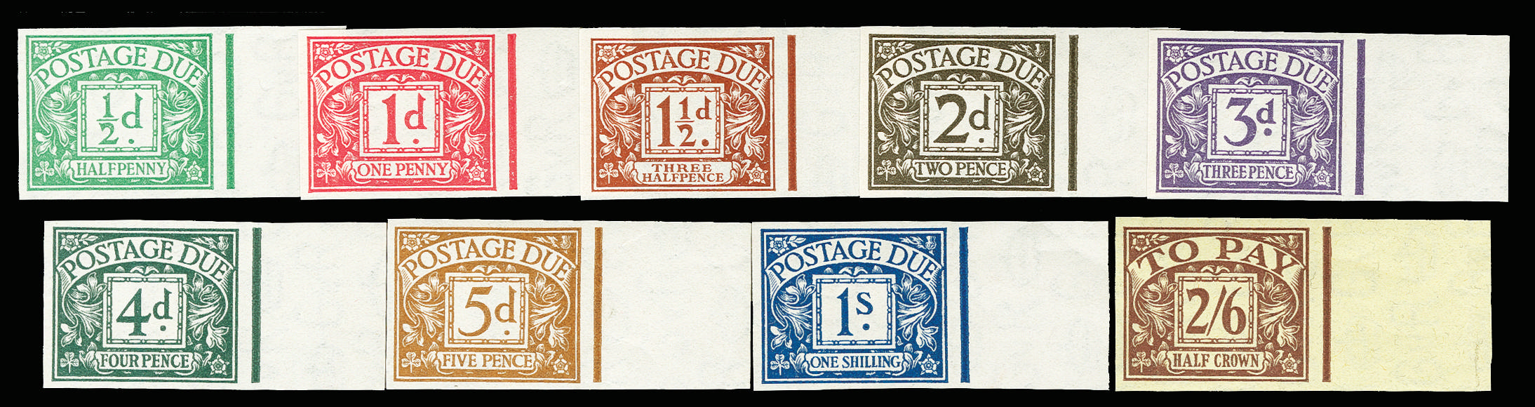 GB 1924 SG D10-18 imprimaturs