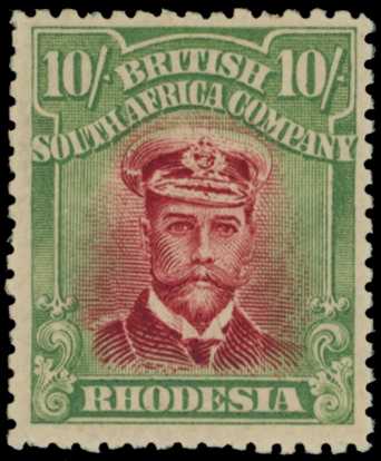 1917-20 10/- Head Die IIIA, perf 14. Large...