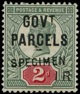 1891 2d grey-green & carmine (Govt....