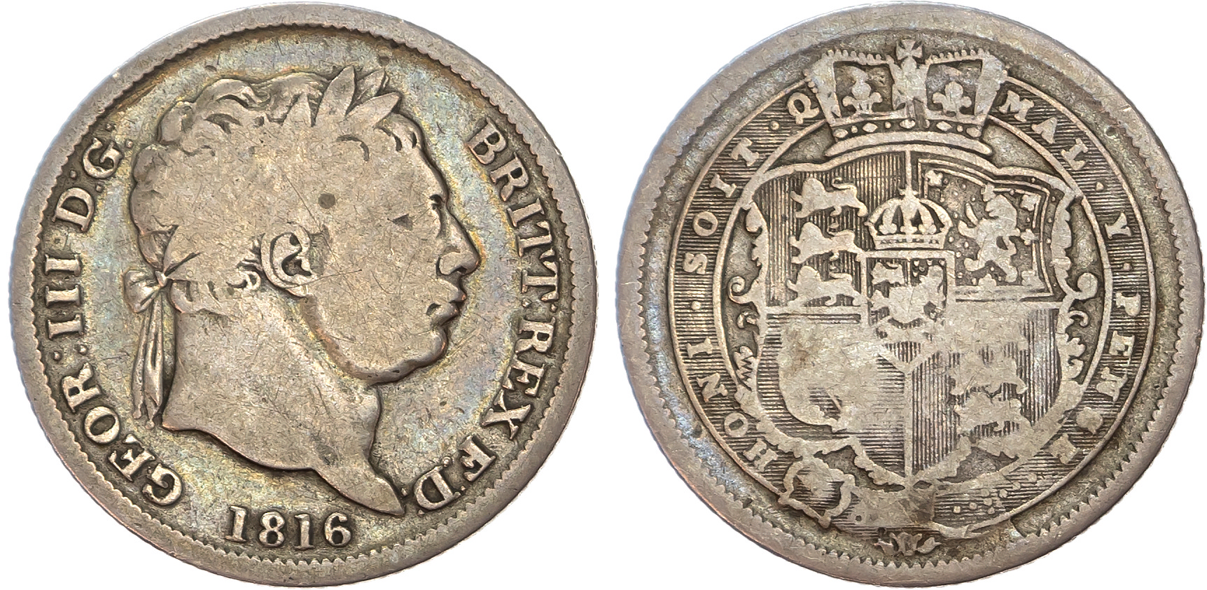 George III (1760-1820) Shilling, 1816, new coinage.