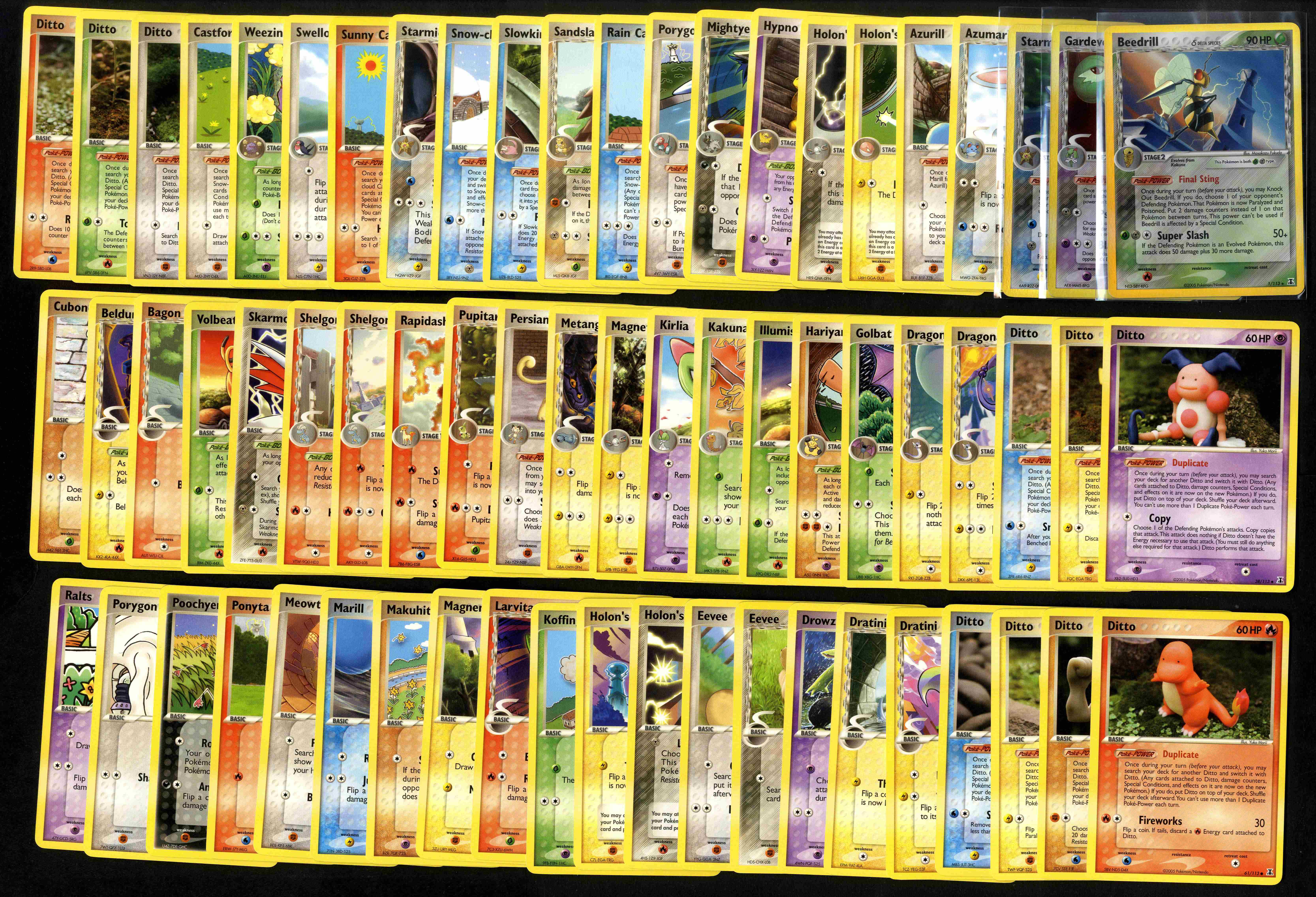 EX Delta Species – Partial Complete Set - 80/114 - EX-NM + reverse holos