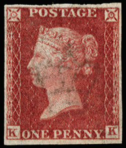 Great Britain 1865 1d Carmine-rose "Royal reprint" Pl.66. Very fine and fresh unused o.g. four margin example lett…