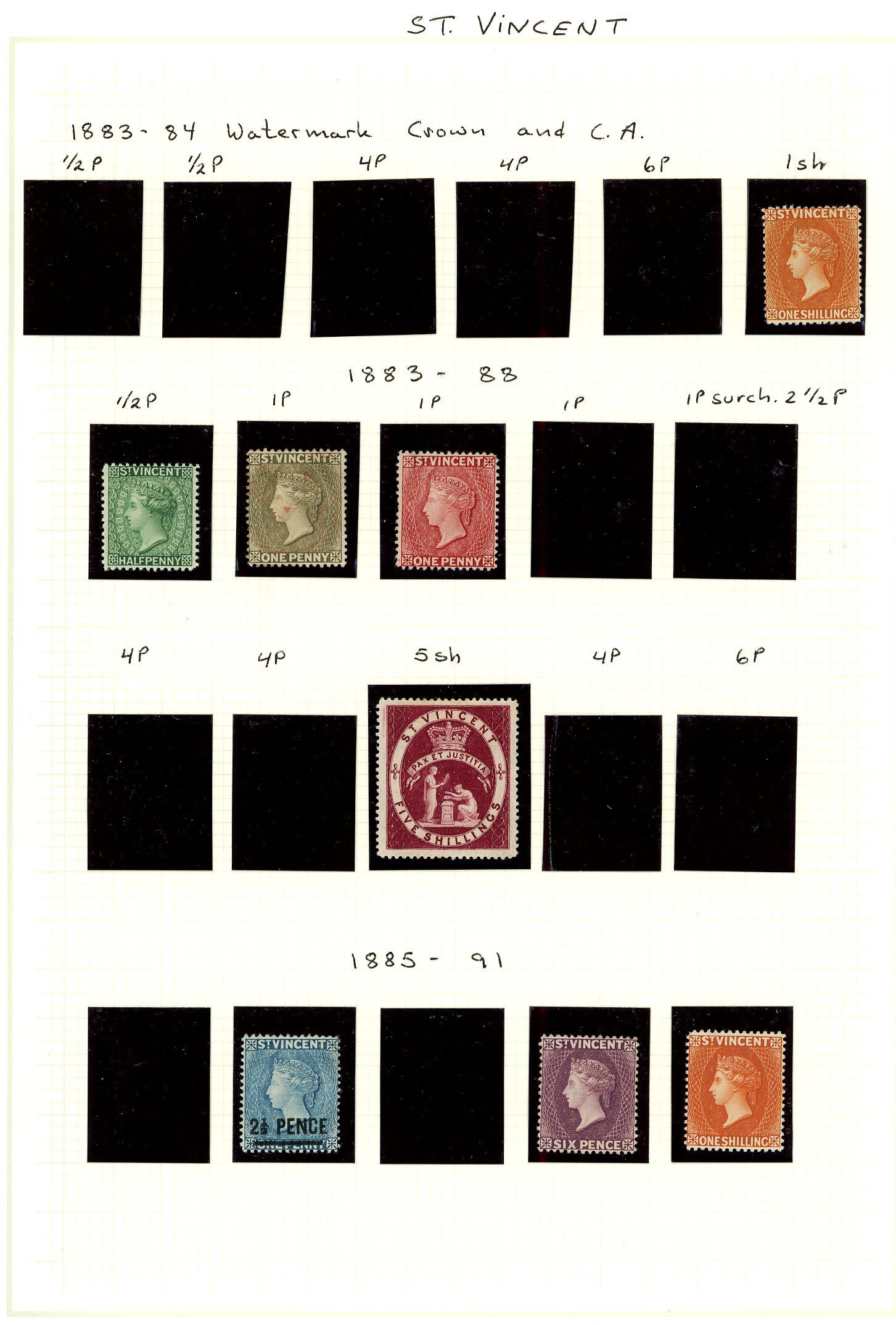 1885-1966 mint collection on album...