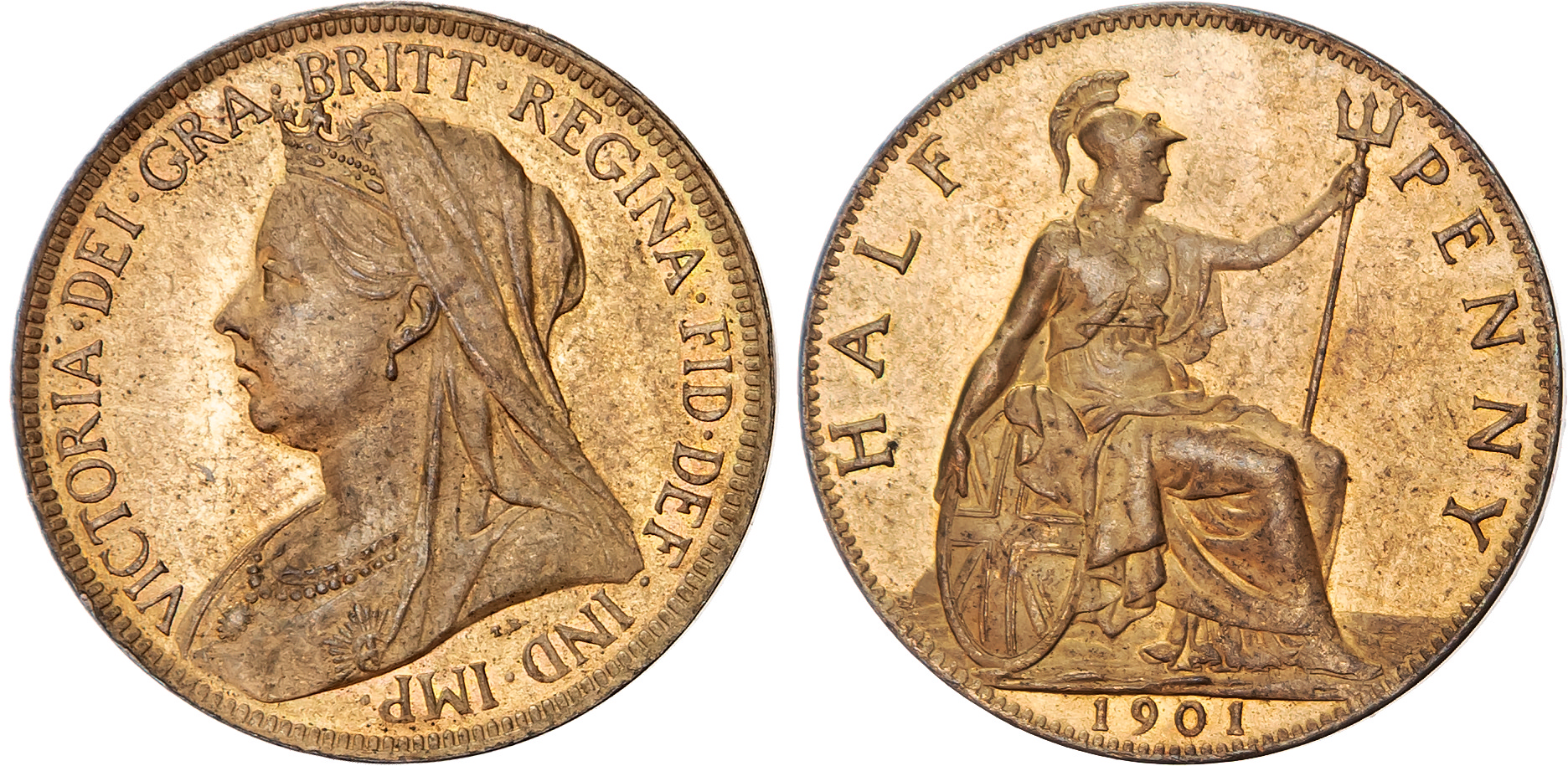 Victoria (1837-1901) Halfpenny, 1901.