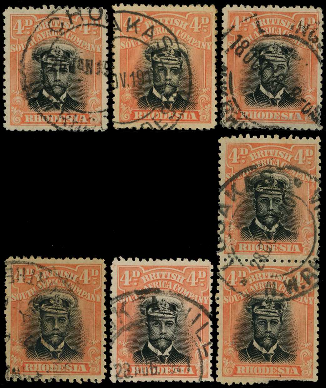 1917-20 4d Head Die IIIA, perf 14. Deep...