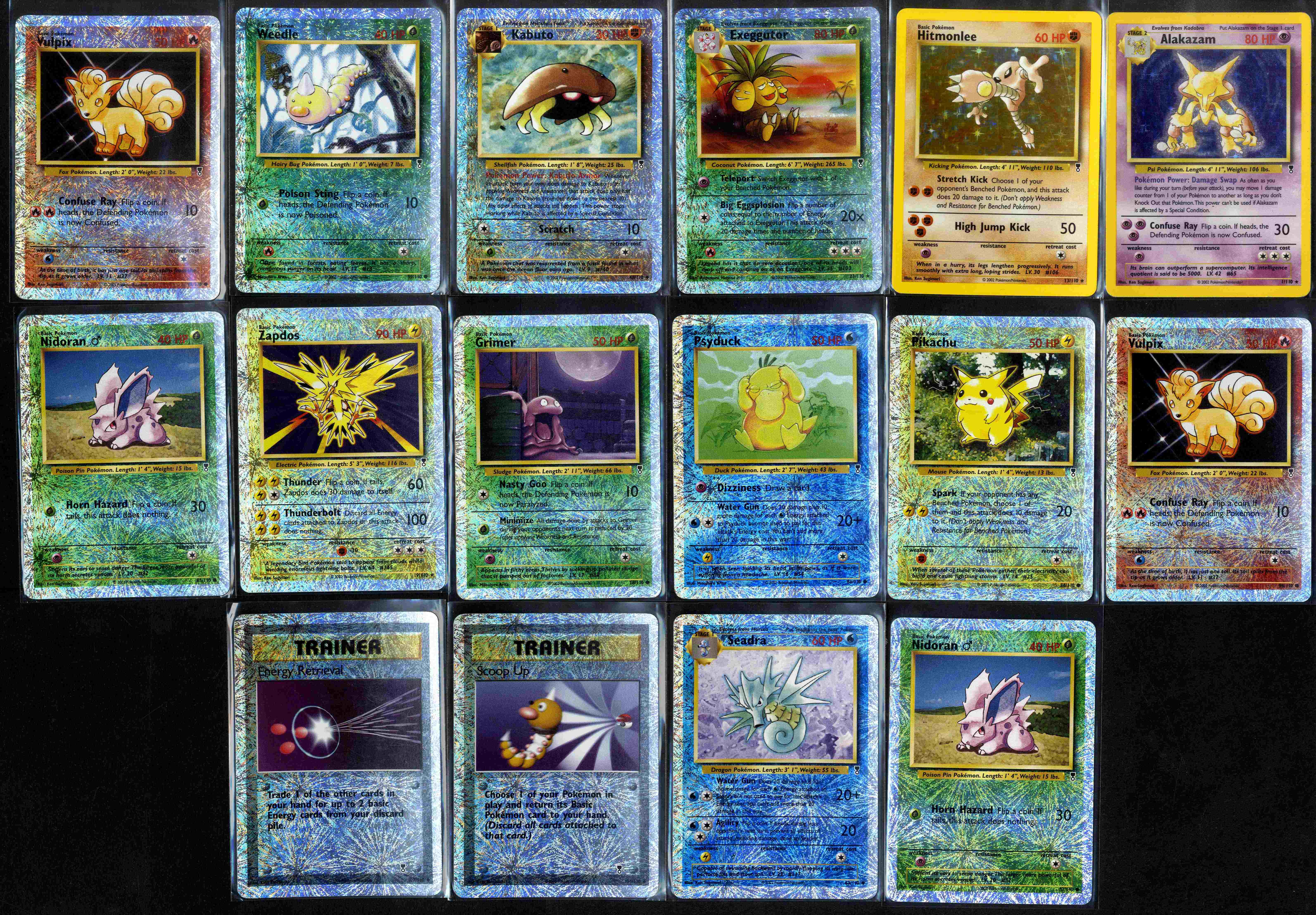 Legendary Collection - Partial Complete set - 14 Reverse Holo incl. Pikachu