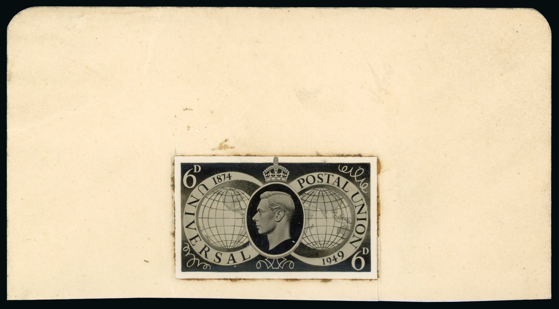 1949 6d UPU photographic proof, issued design