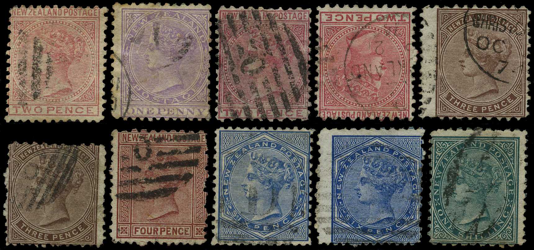 1874-8 white paper watermark 6mm NZ and Star...