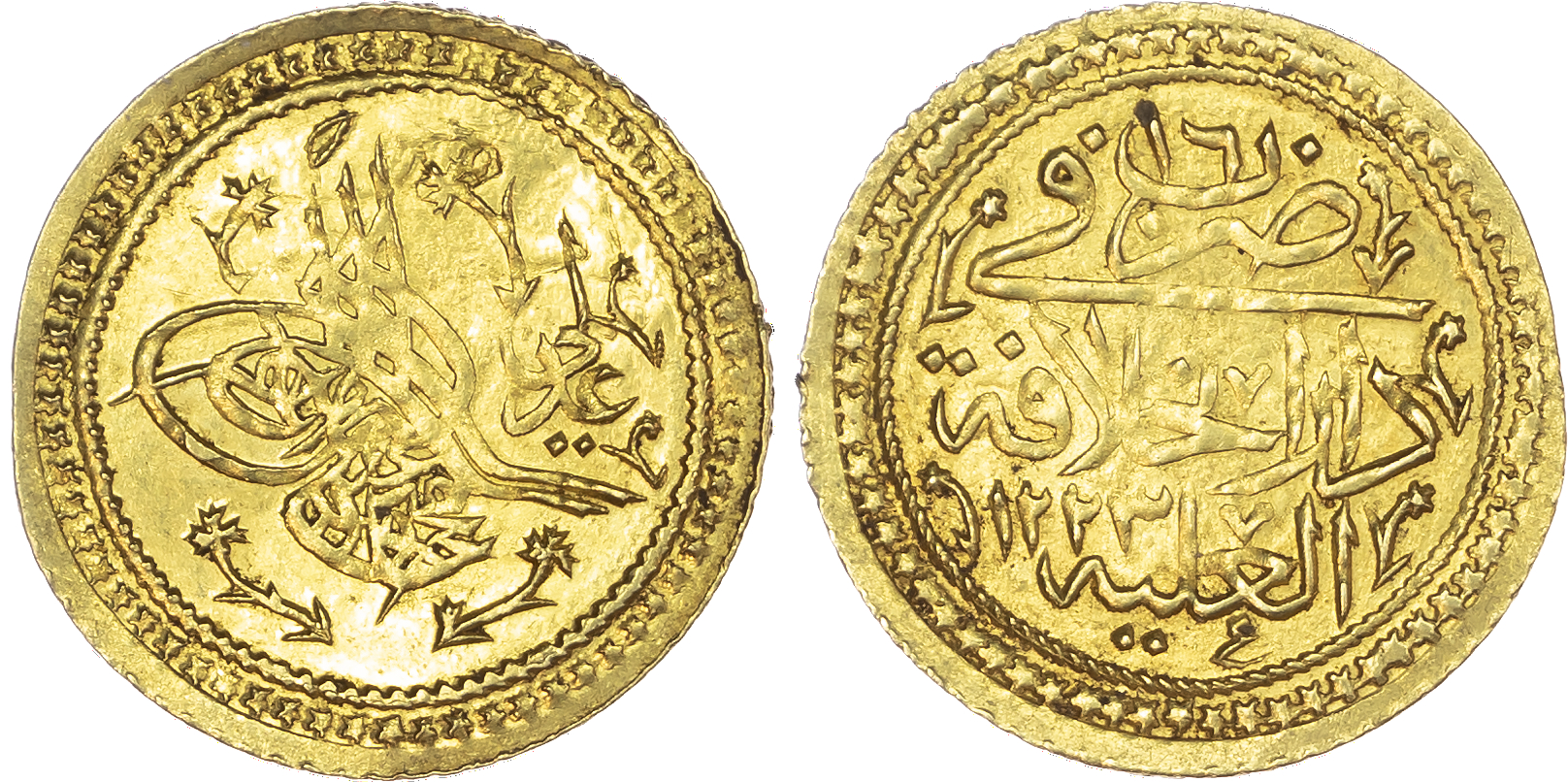 Ottoman Empire, Mahmud II (AH 1223‑1255 / 1808‑1839 AD), gold Surre Altın, AH 1223 (frozen year), year 16