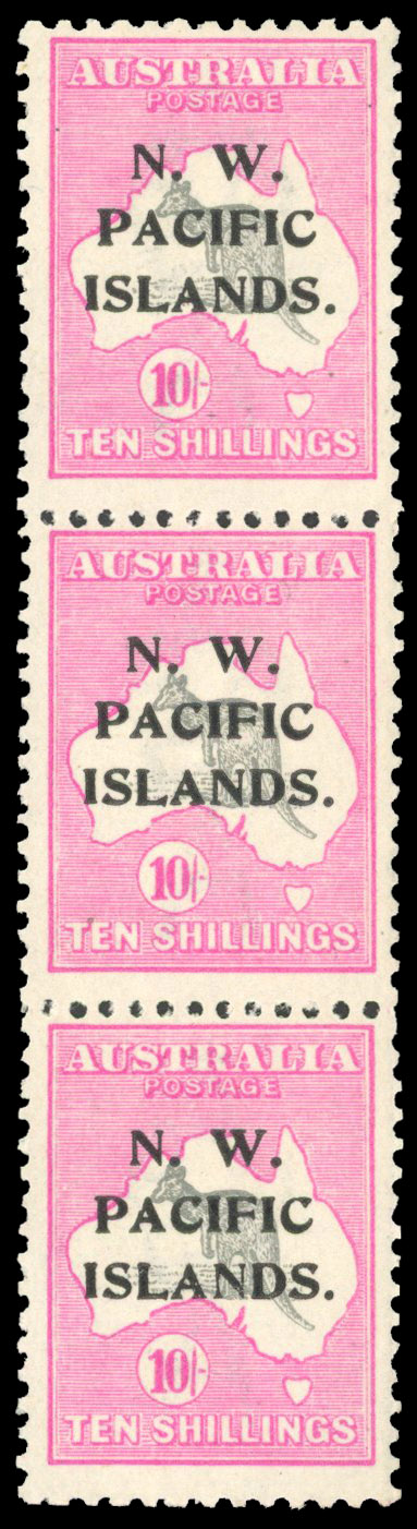 New Guinea 1918-22 10s grey and bright pink