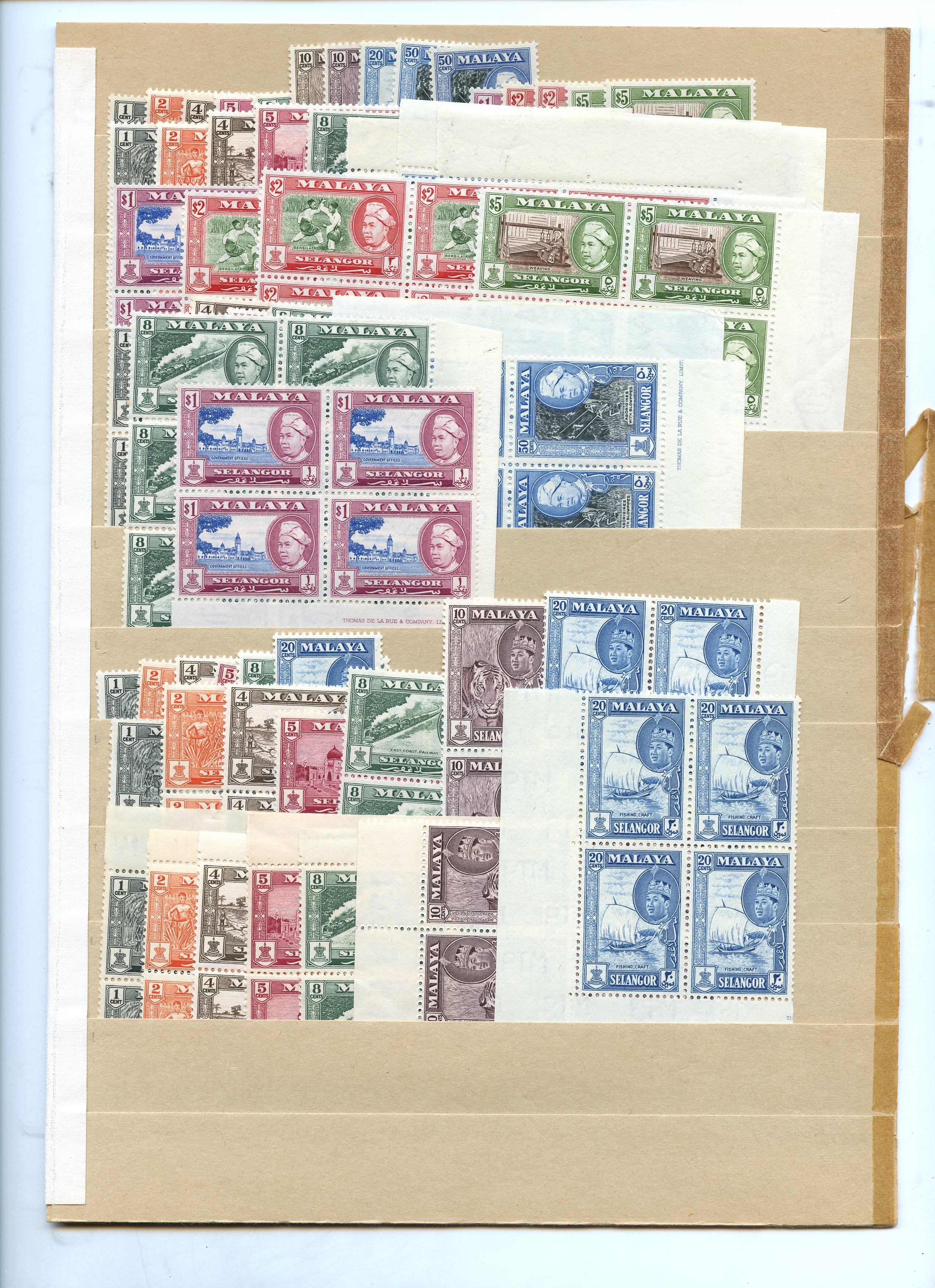 Selangor SG 116-127a, 129-135 mint...