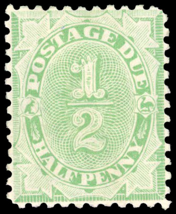 1904 ½d emerald-green watermark inverted postage due, fresh appearance, large part o.g. SG D34 