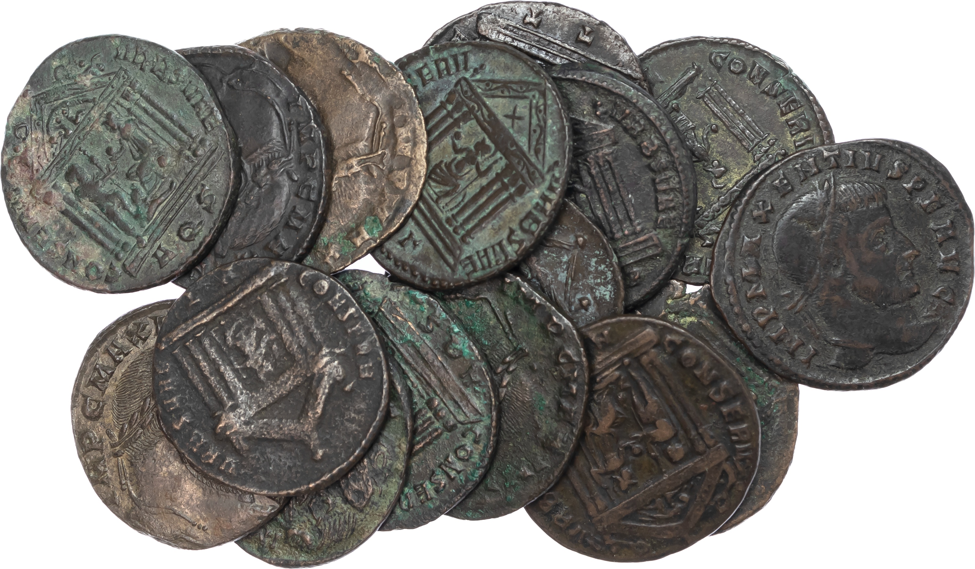 Group lot of Maxentius AE Folles (16). 
